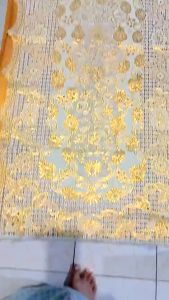 Taplak Meja Tamu Karet Emas Jumbo 48x110cm