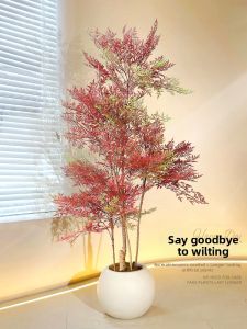 High-end Decorative Artificial Bambusa Green Plant Pot