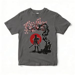 Bandai | Anime Levi Ackerman Attack on Titan Cherry Blossom Red Sun Print Men T Shirt Men Sports T Shirt Men Short Sleeve T Shirt Cotton