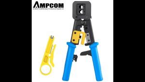 AMPCOM RJ45 Alat Crimp Ratcheting Alat Tangan Untuk 6P 8P Multifungsi Ethernet Crimper Profesional Crimper untuk Melewati