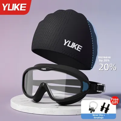 YUKE | Waterproof Comfortable Ear-Protection Swim Cap for Adults and Kids Long Hair