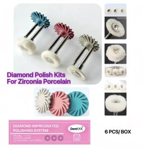 Diamond Rubber Polisher Kit Polishing Wheels 2.35mm Shank Polishing Tools