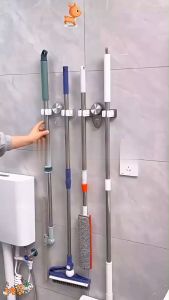 BF-C1278 Gantungan Tempel Dinding Pengait Gagang Sapu Pel Holder Mop Rack Broom Serbaguna