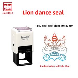 TRODAT | Multicolor Gradient Gift Decoration Stamp for Holiday Chinese Style Travel Check-in Creative Diary Book Seal