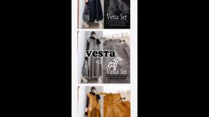 Setelan Dewasa Terbaru Vesta Set Linen Rami Aplikasi Bordir M L XL XXL Oneset Kondangan Jumbo Simple Elegan Ootd Casual Remaja Hijab Setrok Muslimah Warna Abu Hitam Coksu