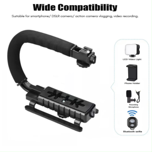 ชุดอุปกรณ์ถ่ายวีดีโอ AY-49U ชุด ขาตั้ง ถ่ายวิดีโอพร้อม บลูทูธ ไฟ LED ไมโครโฟน ชุดอุปกรณ์ถ่ายวีดีโอสำหรับสมาร์ทโฟน
