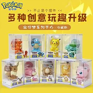 Authentic Pokémon Pikachu Doll with PSYDUCK EEVEE BULBASAUR SQUIRTLE Seal Handheld Desktop Ornament Childrens Christmas Gift
