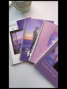 240 Sheets A5 Notebook  Journal Coil Portable Notebook Set Water Ripple Pattern Stationery Supplies