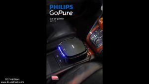 Máy khử mùi lọc không khí trong ô tô nhãn hiệu Philips GP7101 cảm biến chất lượng không khí 3 màu AQI kết nối điện thoại thông qua Bluetooth công suất 3.5W