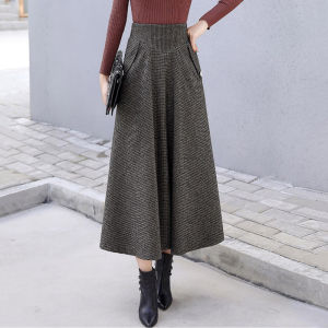 Design Aesthetic Versatile High-Waist A-Line Thick Skirt