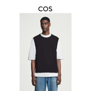 Casual Fit Double-Sided Cotton Blend Vest New Spring Autumn Tibetan Blue Youth Fashion Urban Style round Neck Sweater Vest