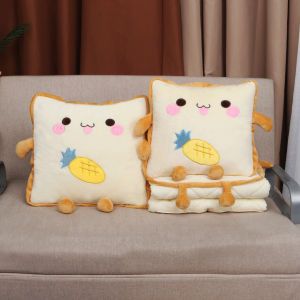 Dual Use Embroidered Pillow 2-in-1 Bed Office Car Cushion