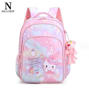 NALLCHEER กระเป๋านักเรียนคิตตี้ กระเป๋านักเรียน กระเป๋านักเรียนหญิง nylon กระเป๋านักเรียนอนุบาล กระเป๋านักเรียนหญิง กระเป๋านักเรียนประถม