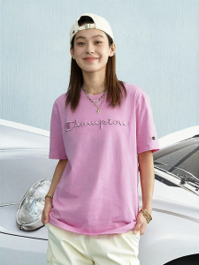 Champion | Embroidered Logo Round Neck Trendy T-Shirts