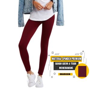 Celana legging polos warna coklat viral / Celana Viral / Celana wanita panjang / Legging wanita / Lejing std warna coklat