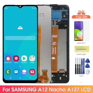 A12 Nacho Display Screen for Samsung Galaxy A12 Nacho A127 A127F LCD Display Touch Screen with Frame for Samsung A12S Screen