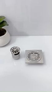 ( 12*12 CM Đúc Dày 3mm - TS024 ) Ga Thoát Sàn Máy Giặt  Phễu Thoát Nước Nhà Tắm SHINRAI INOX Chống Mùi Hôi  Đáy Thoát Lớn