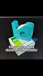 1BOX isi 20 PCS - Isopore / Onehealth Paper Tape 125cm x 92m + Dispenser Onemed Plester Kertas Medical