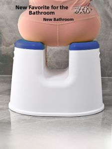 Japanese Style Bathroom Anti-Slip Shower Stool Adult Small Chair Toilet Seat Folding Chair Plastic Material Home Furniture