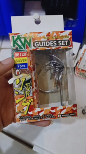 PIRANTI JORAN MARIT SET / GUIDES SET GAMAMIS KW GUIDES SET 2 KAKI WARNA SILVER ISI 7PCS COCOK UNTUK JORAN FIBER / CARBON