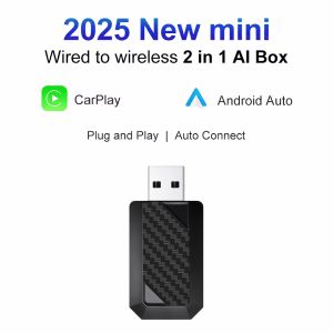 Carplay Wireless Adapter Android Auto 2in 1 Smart Dongle 2025 5G WIFI For iphone Android Phone For Volvo Benz Mg Kia Chery VW