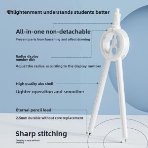 MONLEYTA | Professional Student Compass Set Digital Display Pen Type High School Drawing Ruler With Scale Middle School Creative High Aesthetic Multi-Function