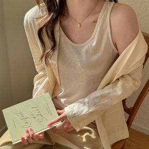 SUHUIQIAN | Relaxed Thin Strap Tank Top Inner Wear Side Boob Coverage