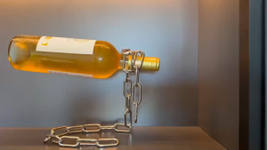 Floating Wine Bottle Holder Rack – One-Bottle Wine Display Rack Stand for Kitchen Dining Room Cellar or Bar Decoration