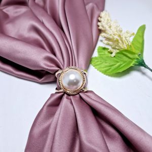 Bros ring jilbab Mutiara imitasi Bulat