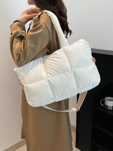 BAORUIFU | Down Cotton Soft Puffy Tote Bag