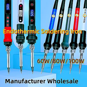 80W Digital Display Adjustable Temperature Digital Soldering Iron 100w Set of Internal Heat Soldering Pen 60w Electric Chrome Iron Connecting Repair Soldering Iron Manufacturers Wholesale