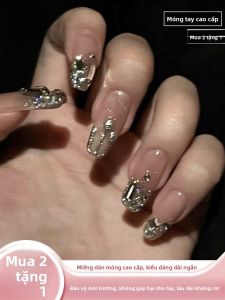 MONLEYTA | Nhựa giả móng tay thời trang mùa hè 2025 mới cao cấp ngắn trung bình dài trong suốt kiểu Pháp dán trên móng tay