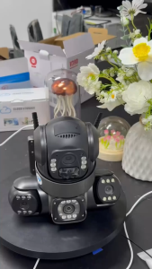 V380 Pro 4G SIM/WiFi Solar Camera Full HD 3-Lens Waterproof Outdoor CCTV 360 °with indoor and outdoor/ Full Color Night Vision /Alarm warning HD 1080P