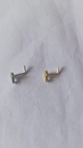 20G Cross Nose Rings for Women for Men L Bend Nose Studs Hoop Nose Ring Body Piercing Jewelry Fashion Trendy