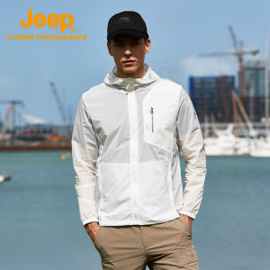 Jeep | Jeep Outdoor Mens Ice Silk Sun Protection Windproof Breathable Moisture Absorbent Lightweight Quick Dry Water Resistant Jacket