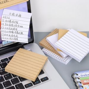 80sheets N-Times Reusable Grid Sticky Notes Strong Adhesion Tearable Notepad Portable Self-Stick Memo Paper for Office School