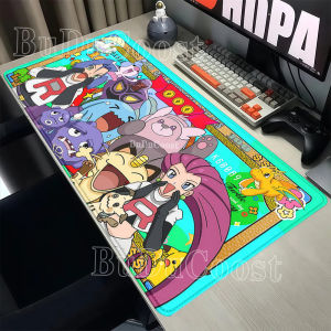 Bandai | Team Rocket Eevee family Anime pokemon PC XXL Mouse Pad Cabinet Kawaii Keyboard Gaming Rubber HD printing Non-slip base Desk Mat