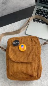 Tas Selempang Giva - Mini Slingbag Uniseks Tas Pria Wanita Corduroy Polos Tapax I FREE 2 BROSS