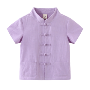 Retro Chinese Style Childrens Clothing Short Sleeve