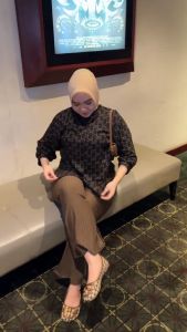 BLOUSE RAYON MOTIF / BLOUSE WANITA / KEMEJA BALON/ ATASAN MUSLIM / KEMEJA KEKINIAN