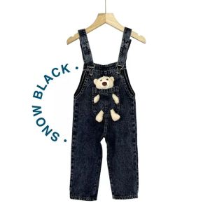 CELANA panjang jeans Overall+Boneka Snow blue-Snow black dan Biru Navy. S.M.L.XL.XXL Usia 1-6 Tahun