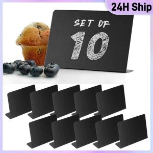 10PCS Mini Chalkboard Menu Plate Board Price Tags Easel Food Sign Boards Party Buffet Table Sign