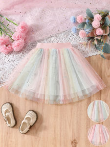 Colorful Princess Short Skirt for Girls Childrens Tutu Half-length Spring Autumn Summer New Style Versatile  Breathable