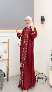 Yura Dress Bordir & Gamis Bordir Crinkle Premium: Desain Gamis Lebaran Wanita 2025 Terbaru