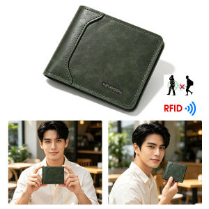 MENSPE Mens Wallet Cash Slot Simple Short Wallet Soft PU Business Wallet Retro Wallet Multi-Card Position Wallets Travel Purses Coin Wallet