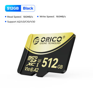 ORICO | ORICO Micro SD Card TF Memory Card 512GBFull HD and 4K UHD C10 U3 V30 A2 microSDXC Up to180 MB/s for GoPRO DJI Drone