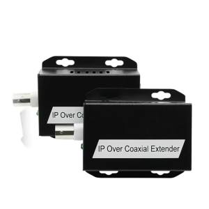 1Pair Ethernet IP Extender Over Coax HD Network Kit EoC Coaxial Cable Transmission Extender for Security CCTV Cameras
