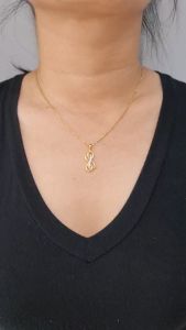 💎Amantio Diamond💎เซ็ทจี้อินฟินิตี้ซ้อนพร้อมสร้อยคออิตาลี18k yellow gold