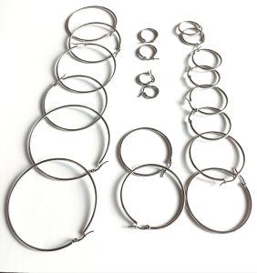 10 pasang Anting HOOP stainless steel (mixed size)