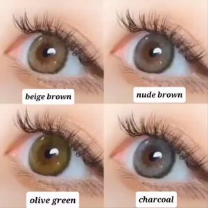 Softlens Elcoco Airy Dia.15mm Normal & Minus ( -0.50 s/d -10.00 ) Charcoal Beige Nude Olive